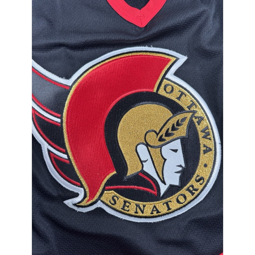 Vintage 90s Ottawa Senators CCM Maska Hockey Jersey Mens L Black NHL Sewn Crest - Picture 3 of 5